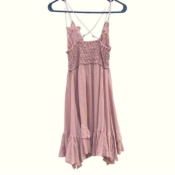 NWT Free People Womens size small Adella lace Slip Flowy Dress Dusty Rose - Picture 6 of 11